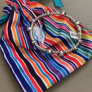 New! NWT Brighton Monte Carlo Hinged Bangle! Blue/Purple/Silver